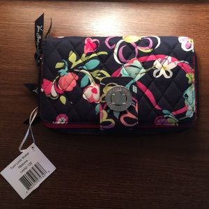 Vera Bradley NWT Turn Lock Wallet - Ribbons